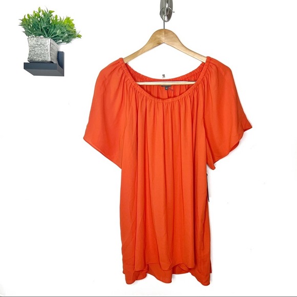 Vince Camuto Tops - Vince Camuto Size 1X Orange Tiger Lilly Blouse New With Tags